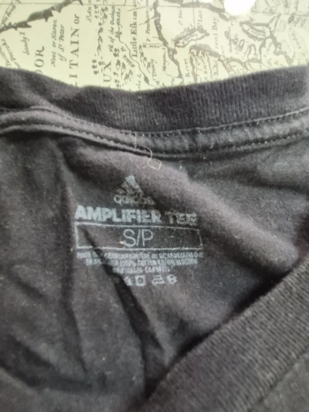 Adidas Black Tee with White Logo